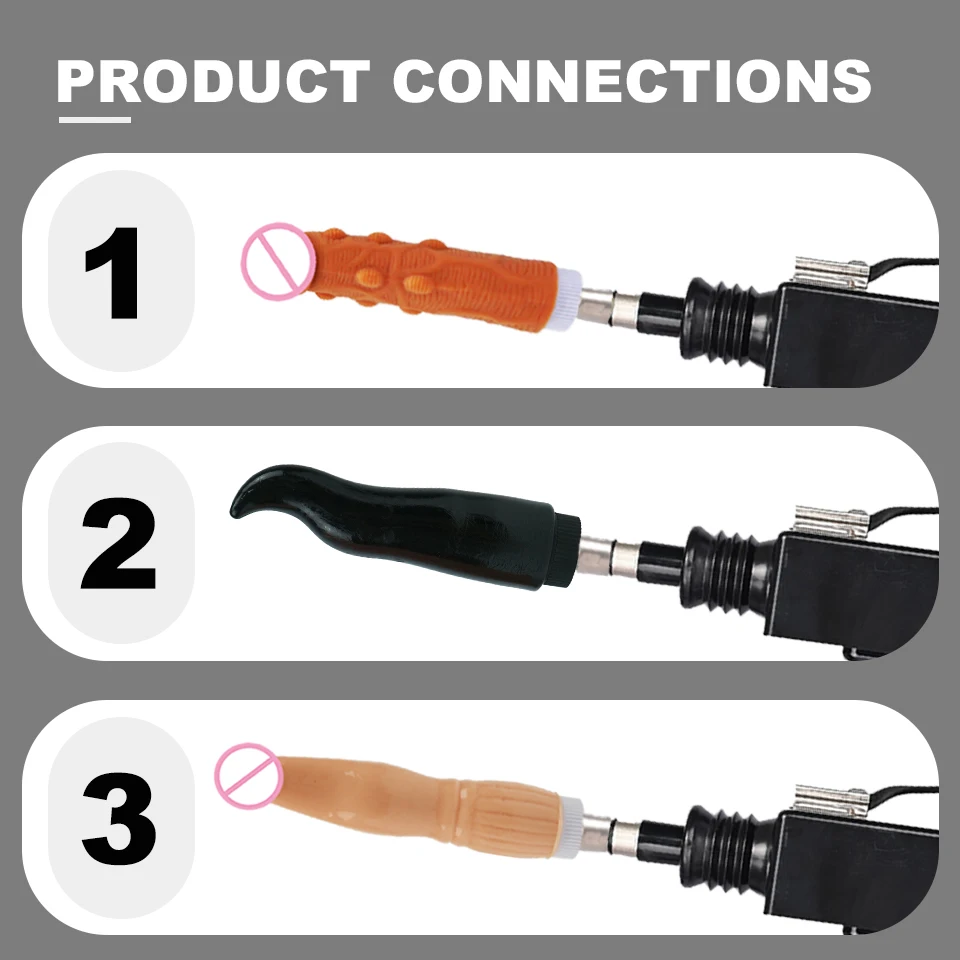 전통적인 섹스 머신 부착 딜도 흡입 컵, 여성 및 남성용 섹스 자위 러브 머신, 3XLR 3PRONG 부착, 23 가지 유형