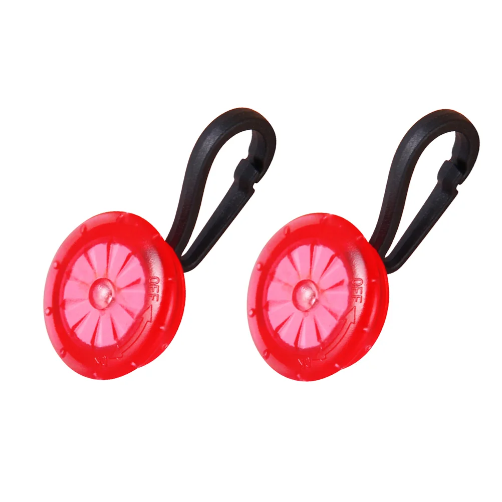 

2 Pcs Mini LED Bright Safety Light Multifunctional Clip On Strobe Lights for Luggage Backpack Pouch (Red)