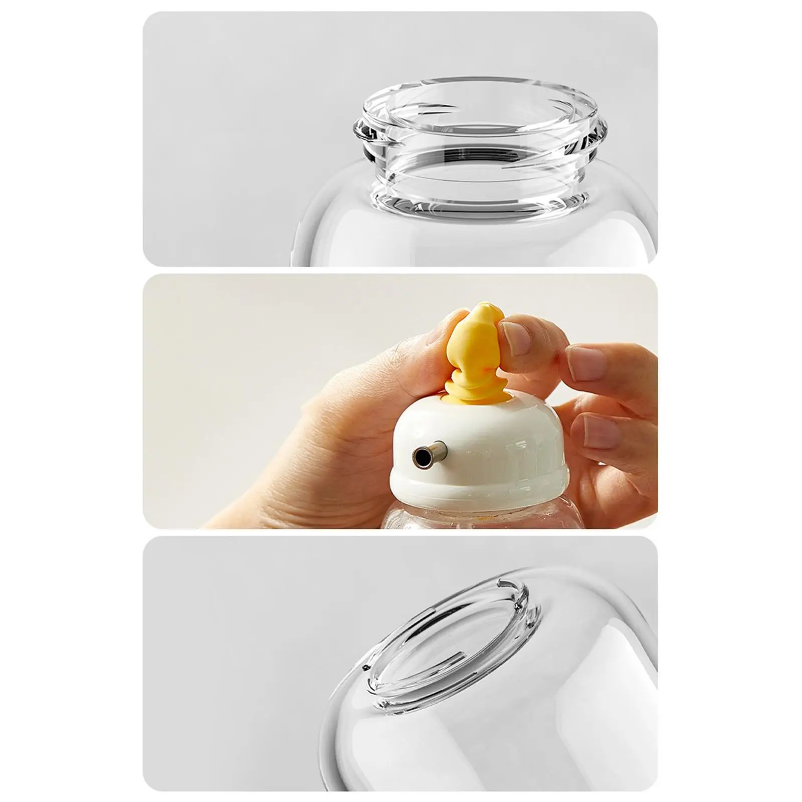 Oil Dispenser Vinegar Soy Sauce Bottle Silicone Button Transparent Washable Liquid Jar for Household Grilling Bread Baking