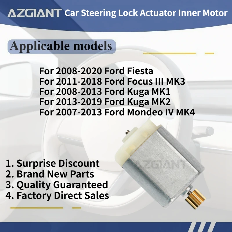 

For 2008-2020 Ford Fiesta/Focus III MK3 2011-2018/Kuga MK1 2008-2013 AZGIANT Car Steering Lock Actuator Inner Motor DC 12V Parts