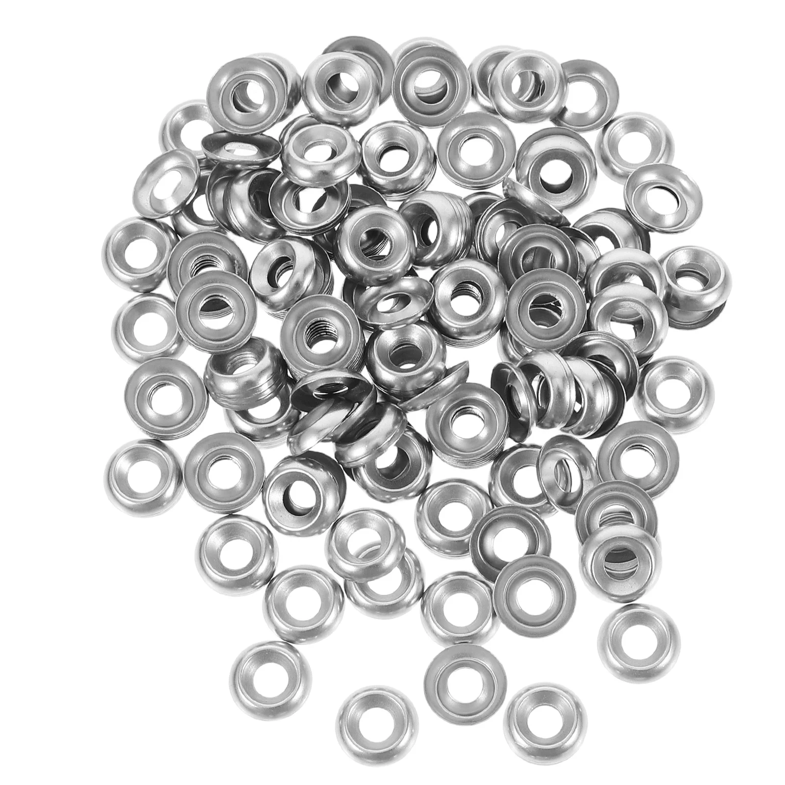 200 قطعة من غسالات المسمار المعدنية على شكل وعاء من الفولاذ المقاوم للصدأ لغسالة تشطيب الخشب الصناعي الميكانيكية #5