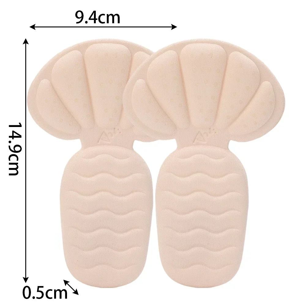2-in-1-Fußpolster für Vorfuß und Ferse, selbstklebend, verhindert Blasenbildung, Schuh-Einlagen, rutschfest, zur Größenanpassung, geeignet für High Heels und Pumps. – Detail 10