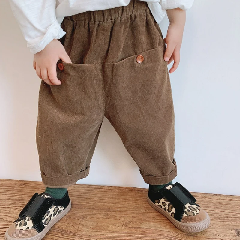 السراويل الأطفال الزي الربيع جديد الفتيات سروال قصير عارضة النسخة الكورية الأطفال السراويل فضفاضة #1