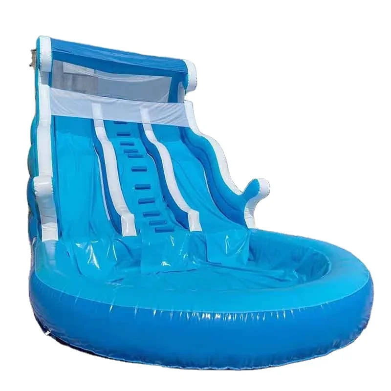 Commercial Shark Slides Water Playground  Inflatable Shark Water Slides With Pool