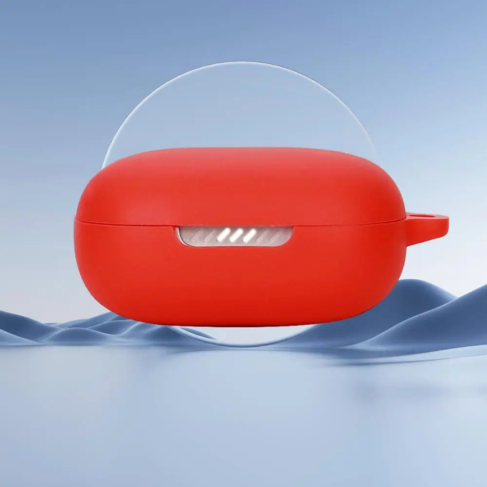 Travel Earphone Case Shockproof Silicone Earphone Case for Jbl Live Flex Anti-drop Travel Earbud Cover with Charging Hole