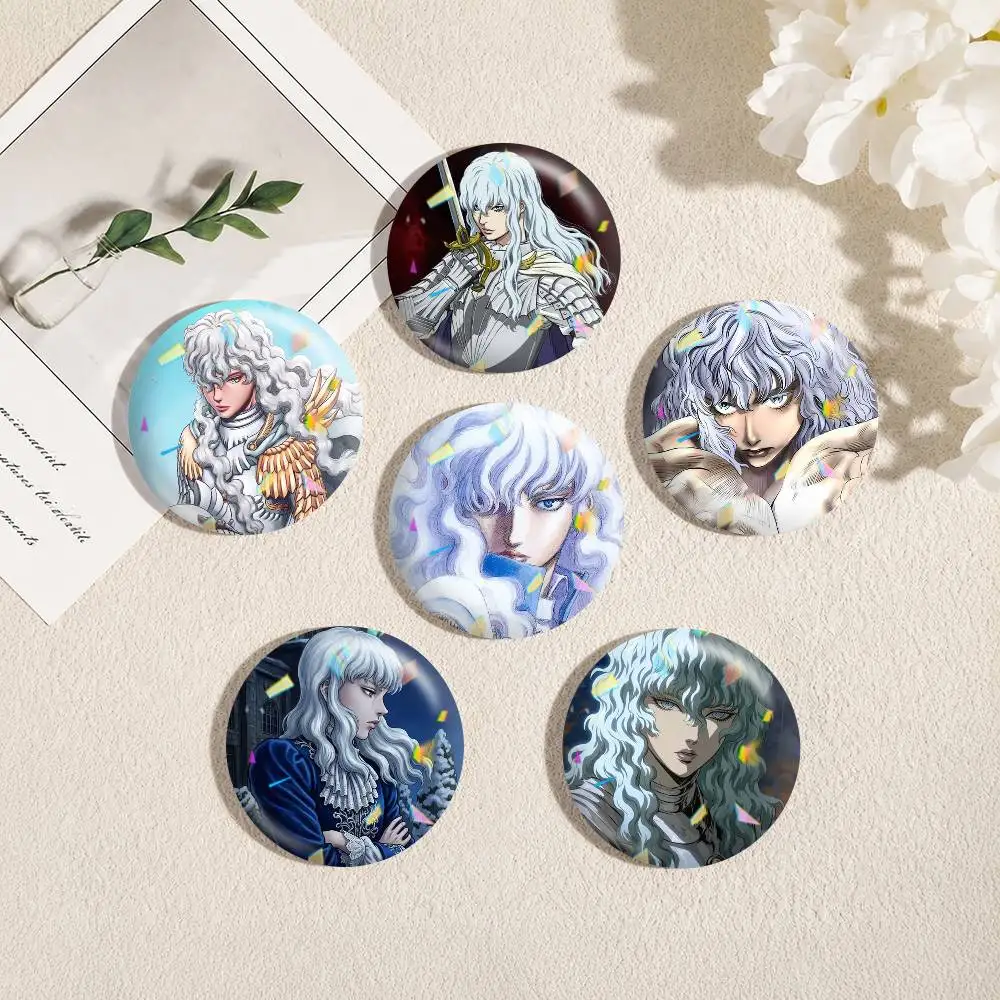 Anime Berserk Griffith 25mm 32mm 44mm 58mm 75mm Brooches Badges Pins for Accessories Gift