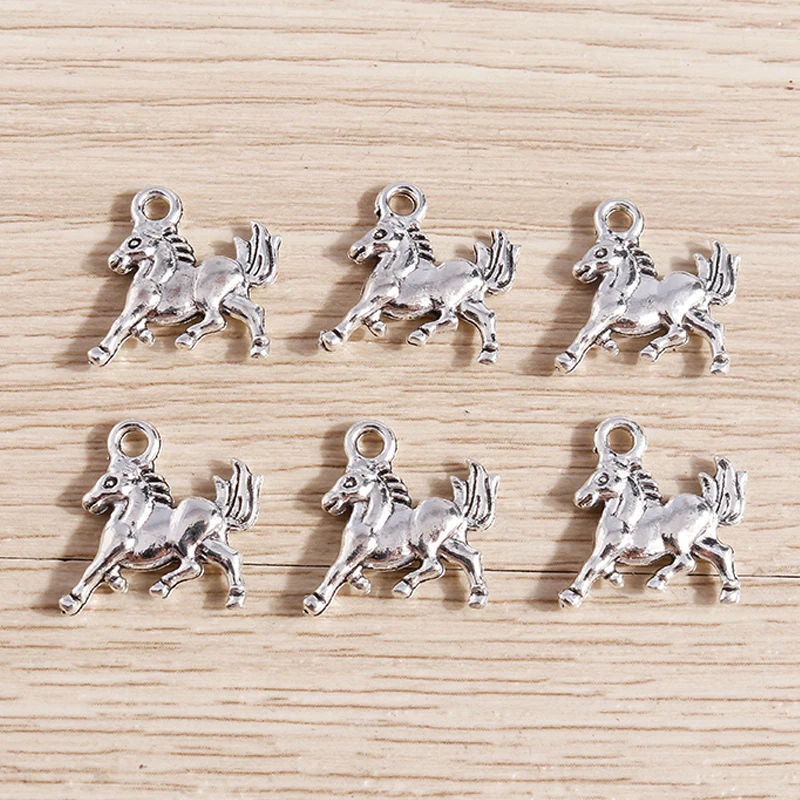 Tusember 20 Stück Legierungs-Anhänger in Form von Eule, Bär, Elefant und Pferd für Schmuck, Halsketten, DIY-Armbänder, Ohrringe, Zubehör und Bastelarbeiten – Detail 26