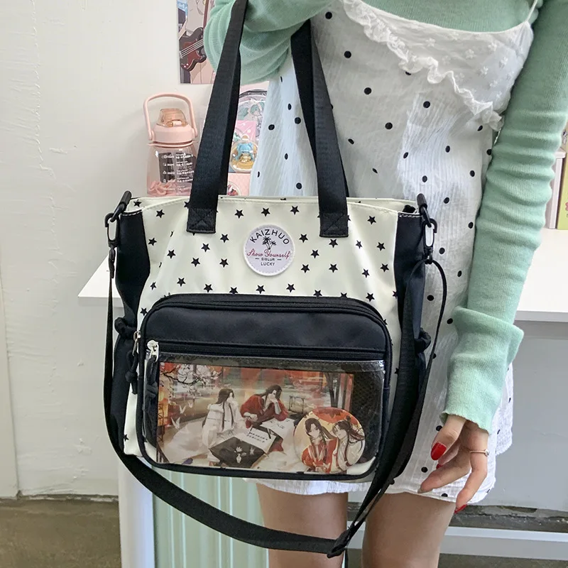 جديد اليومية التنقل عادية نمط Preppy حقيبة يد حقيبة كتف حقائب للنساء اليابانية الطازجة الحلو فتاة لطيف ستار Ulzzang Ita حقيبة #2