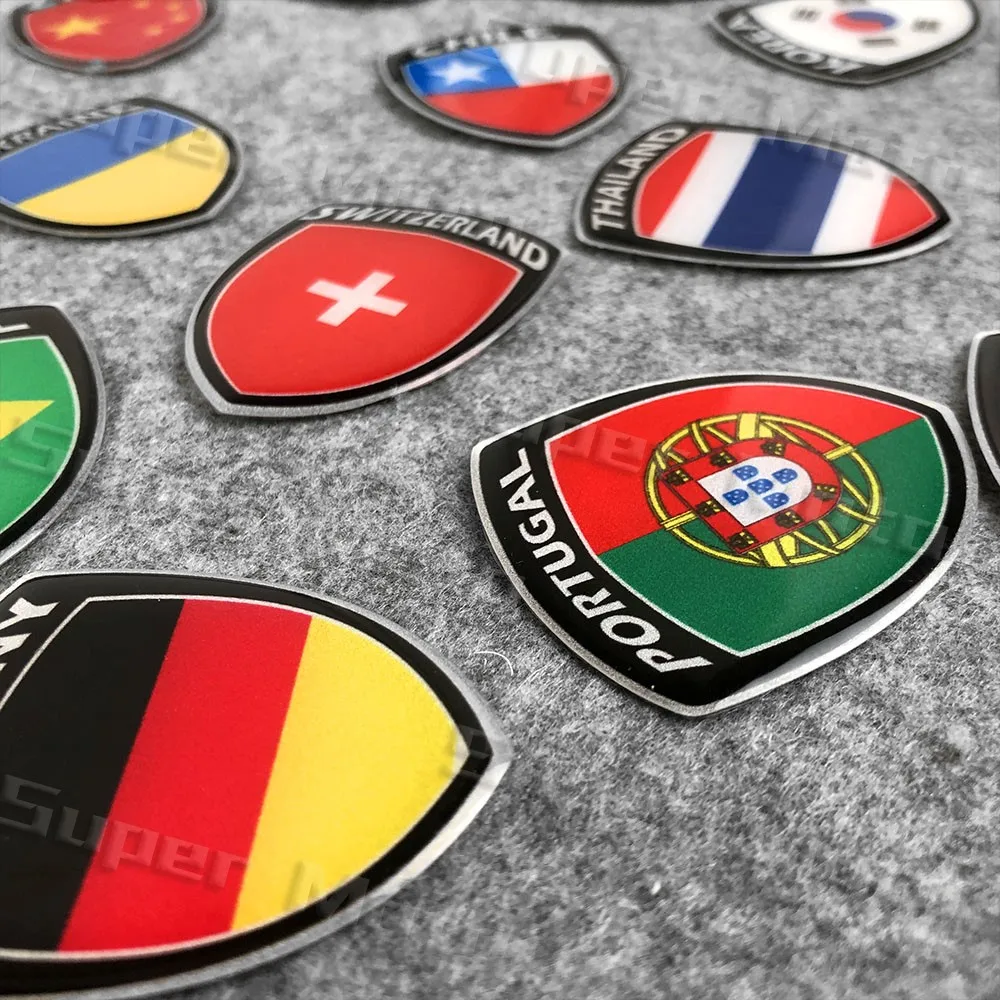 3D Reflektierender Fahnen-Aufkleber Motorradteile Auto-Aufkleber UK Italien Frankreich Russland Spanien Brasilien Südkorea Japan Chile USA Portugal – Detail 2
