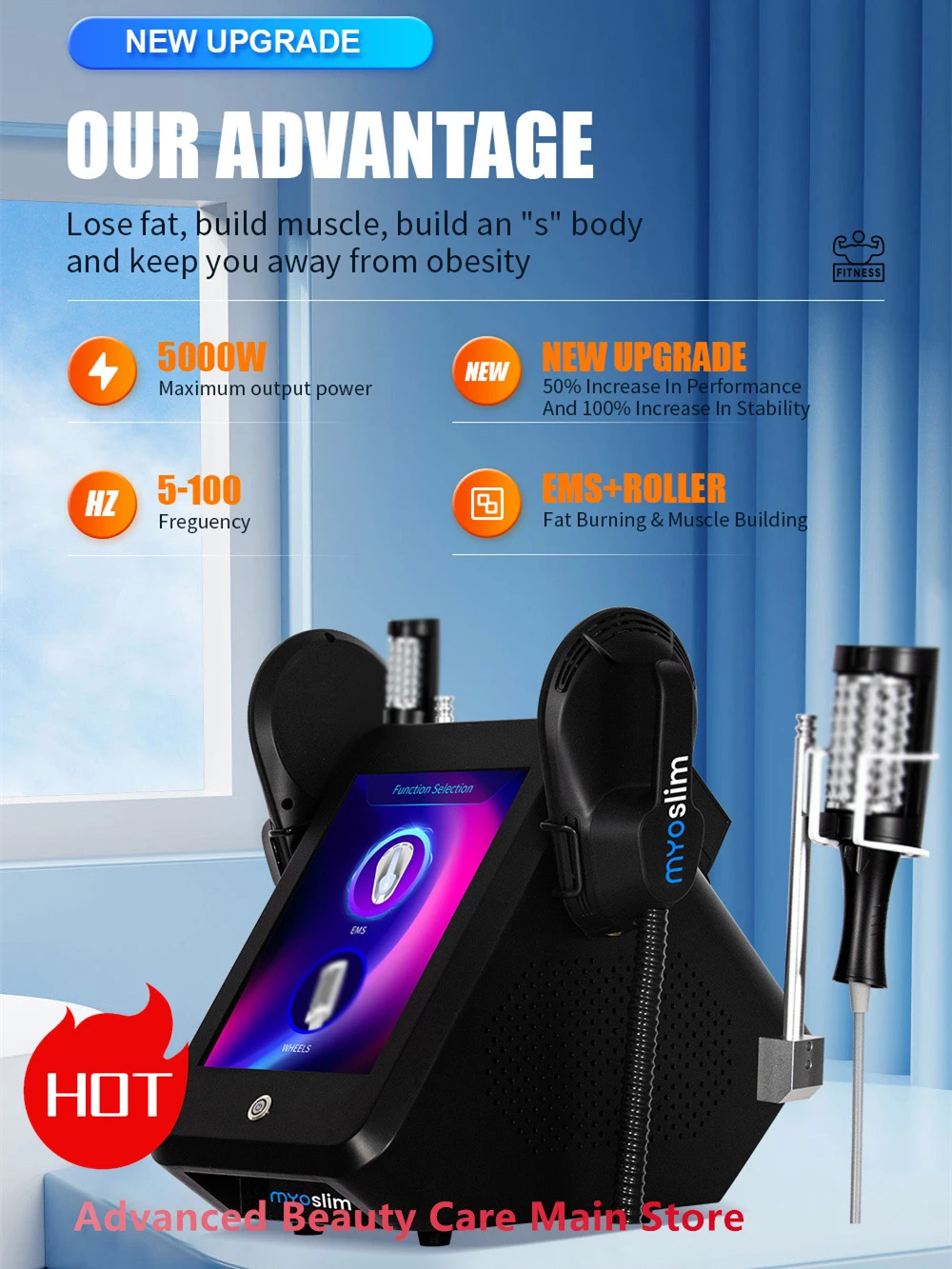 

RF Lose Weight Myoslim Body Cellulite Massager Sculpt Machine Sculpting Electromagnetic Stimulate New Body Fat Reduction Machine