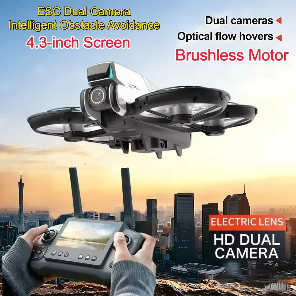 Obstacle Avoidance Brushless Screen Drone with 4.3