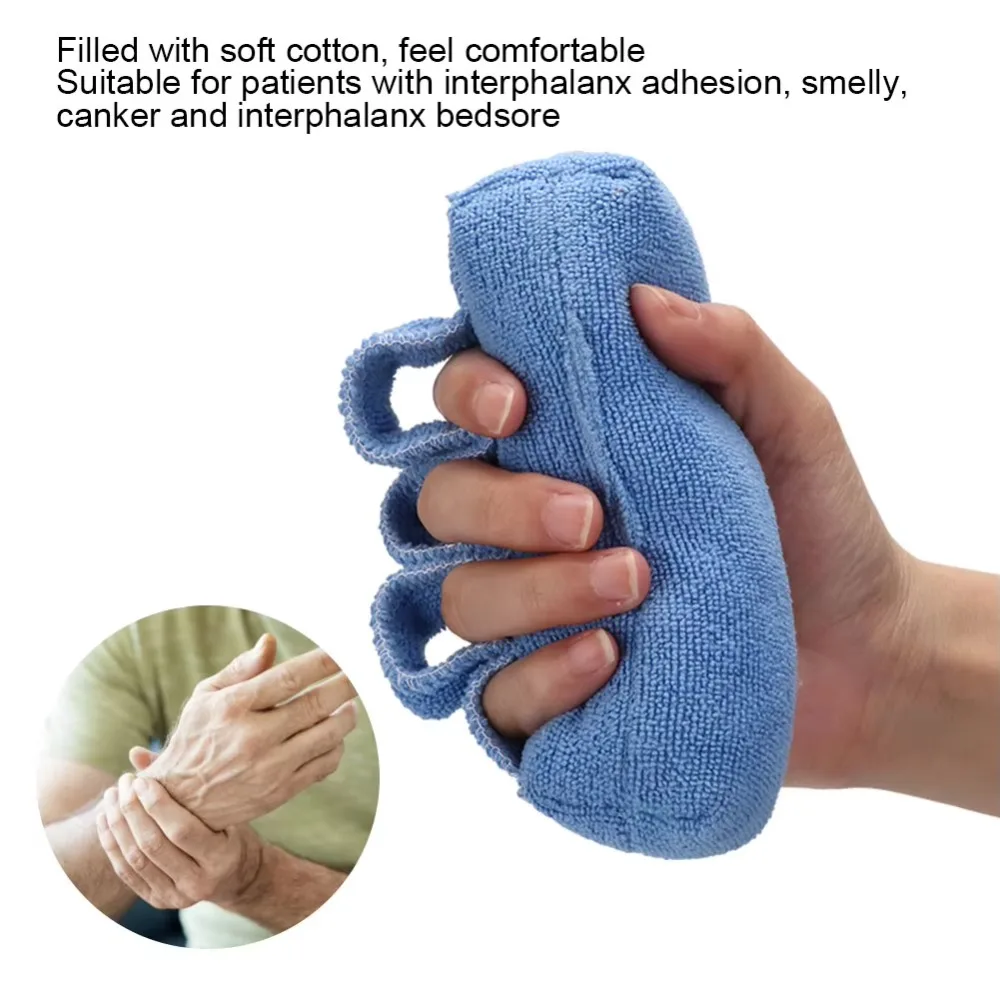 Fingers Separation Pad Soft Cotton Anti-Bedsore Elder Bedridden Patients Finger Caring Accessory Maximum Protection (Light Blue)