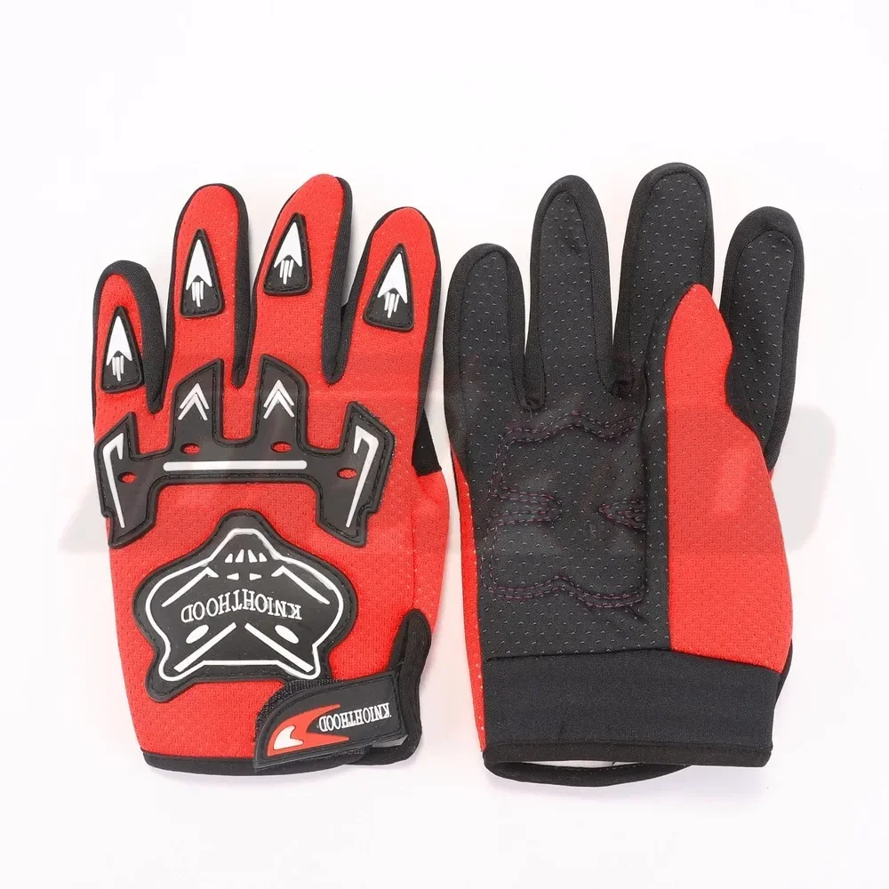 TDPRO-guantes calefactados de nailon para motocicleta, equipo deportivo para niños, color rojo, 100%, 1 par