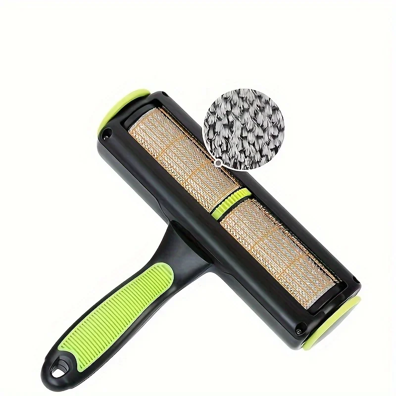 Reusable Pet Self-Cleaning Hair Remover Roller Fur Multi-Surface Lint Roller Removal Brush Tool