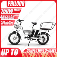 E-bike 1000W Peak Motor 48V35AH Dual Battery Electric Bicycle with Child Seat Hydraulic Brake 20 Inch Tire Adult Electric Bike