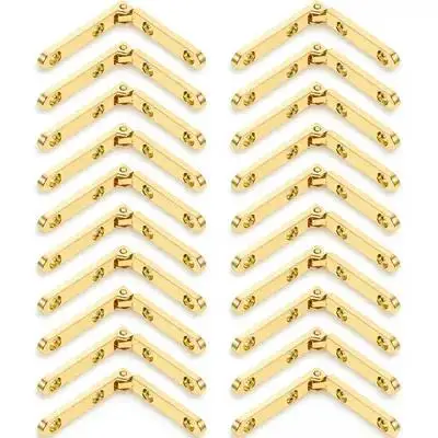 

20pcs Zinc Alloy Hinges 90 Degree Heavy Duty Folding Hinges For Wooden Box Gift Jewelry Wine Chest Case Miniature Furniture