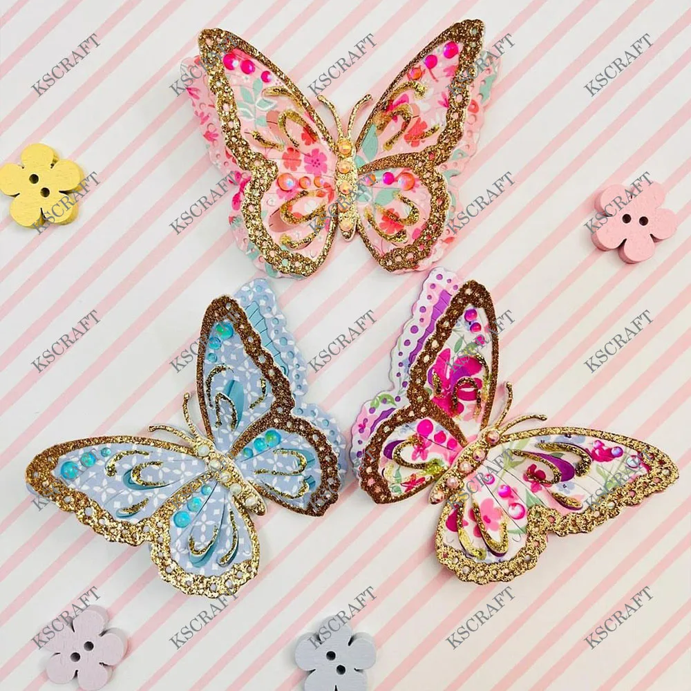 KSCRAFT Elegant Butterfly Metal Cutting Dies Stencils for DIY Scrapbooking Decorative Embossing DIY Paper Cards