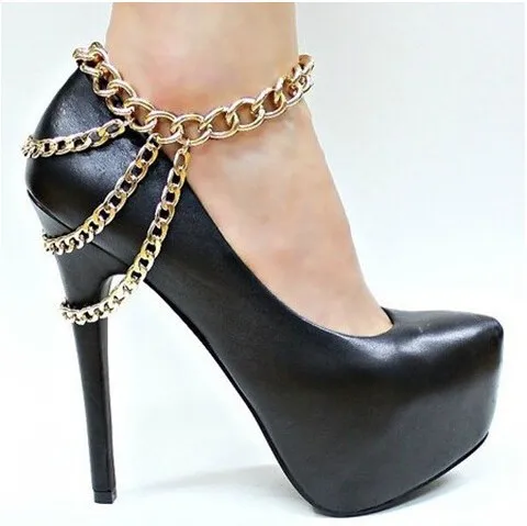 

F popular metal alloy shoe chain anklet, fashionable hot-selling foot accessories, first-hand supply from manufacturers