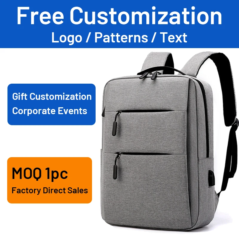 Large-Capacity Backpack with Customized Logo, Large-Capacity 15.6-Inch Computer Backpack, Business Travel Outdoor School Bag
