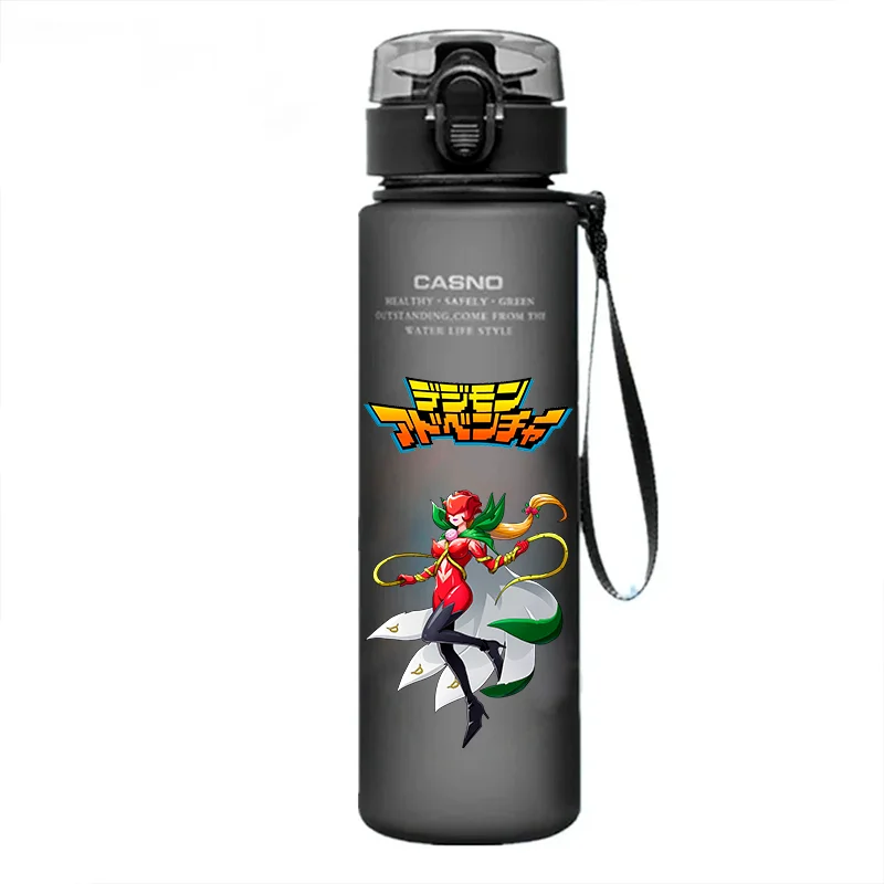 Digimon Adventure 560ML Large Capacity 4 Color Children Water Cup Portable Plastic Outdoor Sport Water Bottle Anime Customizable