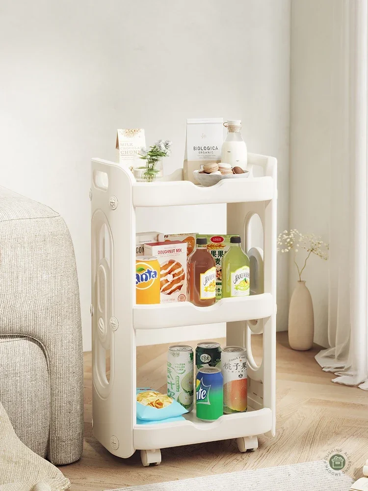 

Small Trolley Shelves, Home Living Room, Kitchen, Dormitory, Mobile Snack Storage Rack