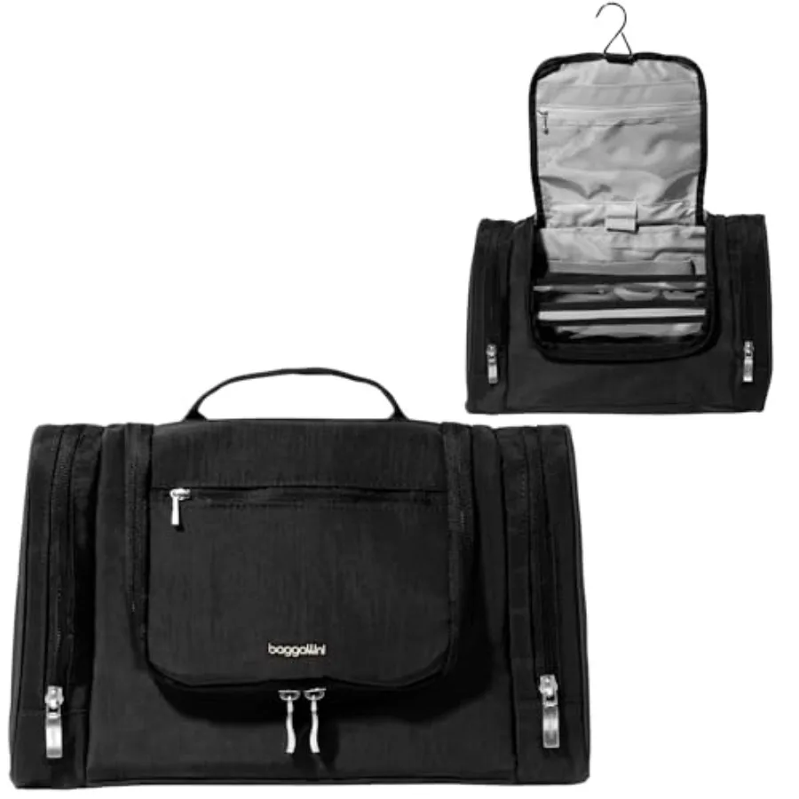 

Toiletry Kit for travel, durable nylon fabric, navy blue, water-resistant and compact design