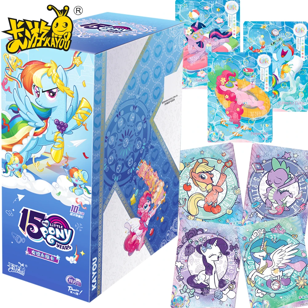 

KAYOU My Little Pony Cards Popular Animated Characters 15th Anniversary UR SSR Cartoon Cute High Quality Celebration Cards Gifts