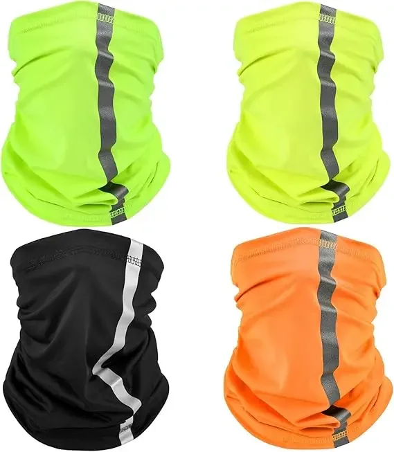 Reflektierende Halsmanschette Sichtbarkeit Neon Sicherheitsbandana Wind Staub UV-Schutz Schal Bandanas