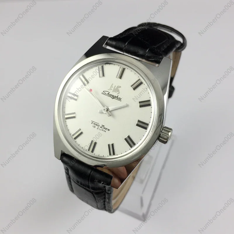 Original inventory watch factory produced, all-steel shockproof large watch, Shanghai manual mechanical watch diameter 38MM