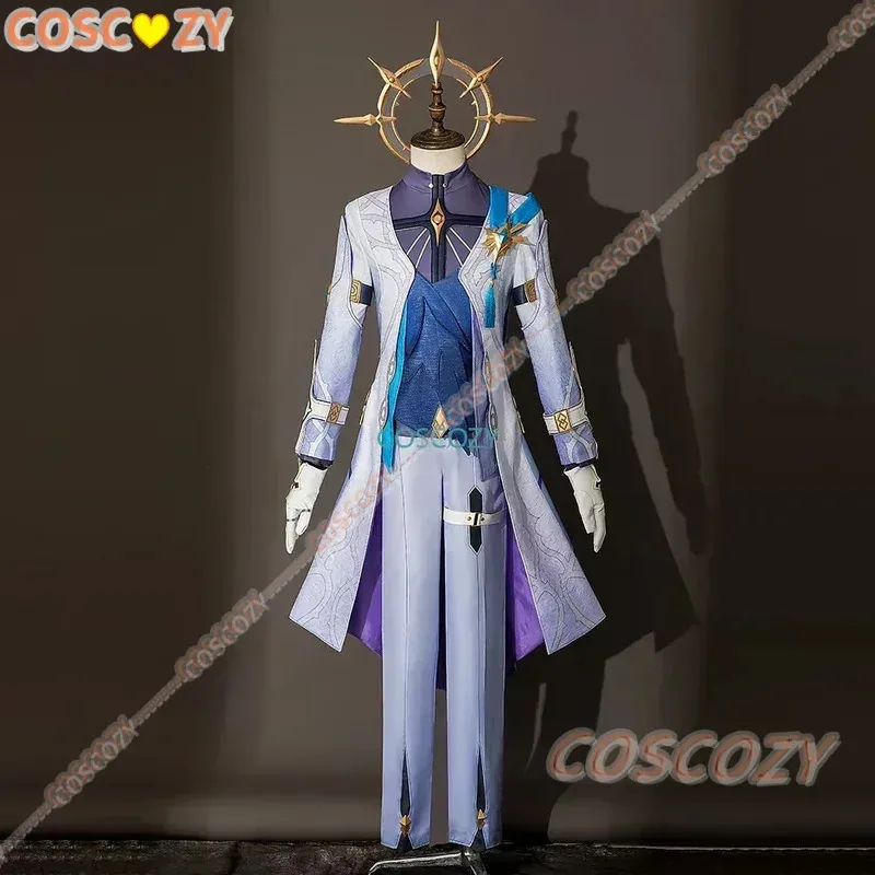 qq34Sunday Gra Honkai Star Rail Kostium Niedzielny Strój Imprezowy Nakrycie Głowy Skrzydła Peruka Rekwizyty Cosplay dla Mężczyzn Halloween Karnawał Co