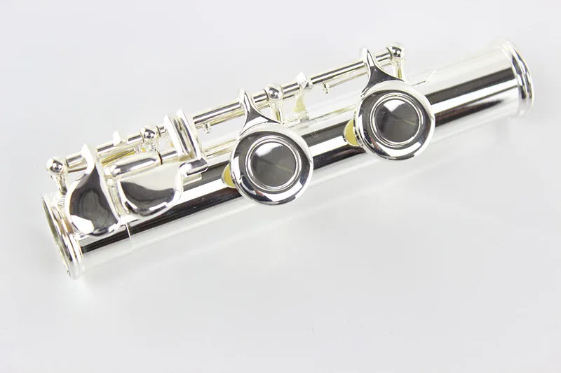 16Hole Silver‑Plated Flute Custom Logo Woodwind Musical Instrument for Advanced Learner Home Practice Band Rehearsal Performance