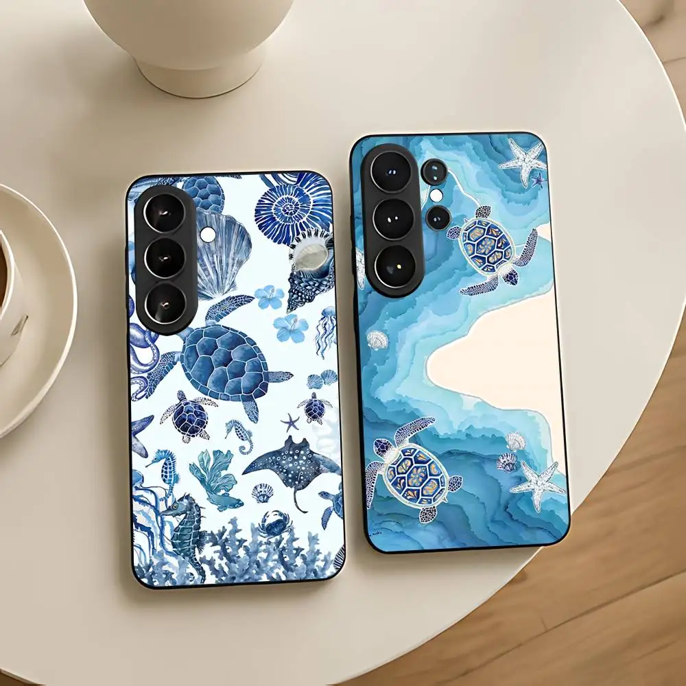 Summer Cool Turtle Pattern Phone Case For Samsung Galaxy S21 S22 S23 S24ULTRA S25ULTRA FE Ultra Plus5G A52S S26 Shockproof Cover