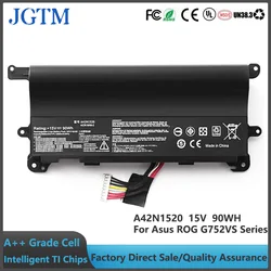 JGTM A42N1520 15V 90WH Laptop Battery for Asus ROG G752VS-GC063D ROG G752VS-RB71 ROG G752VY ROG G752VY-DH72 ROG G752VY-T7022T