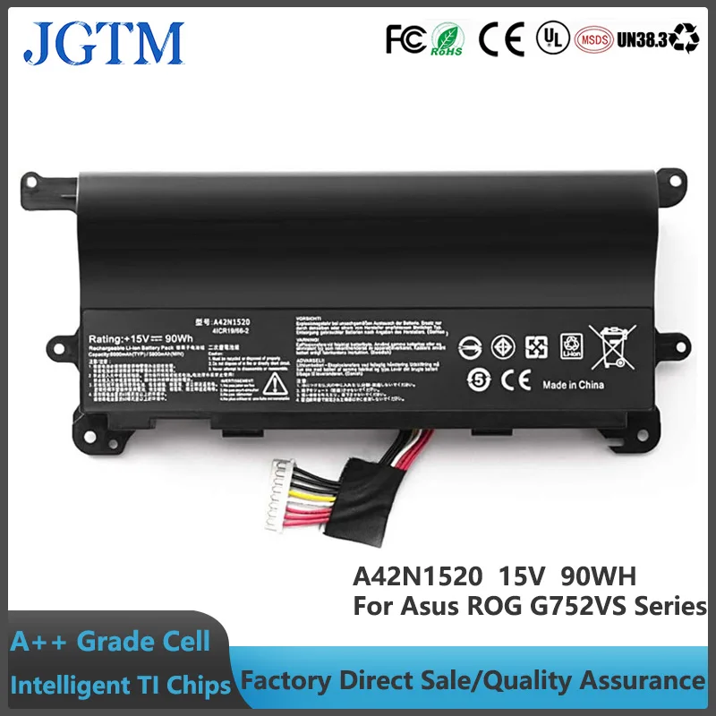 Jgtm-bateria do Portátil para Asus 15v 90wh Rog G752vs-gc063d Rog G752vs-rb71 Rog G752vy Rog G752vy-dh72 Rog G752vy-t7022t