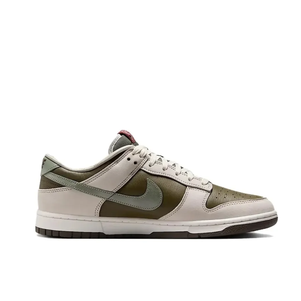 Nike Original Dunk Low Leather Trendy Retro Low Top Casual Board Shoes Men's and Women's White Green