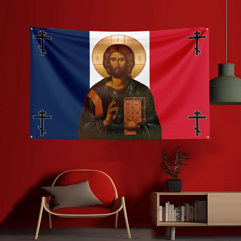 3X5 FT J-JesusS لعبة العلم البوليستر المطبوع حزب العلم لتزيين غرفة المرآب