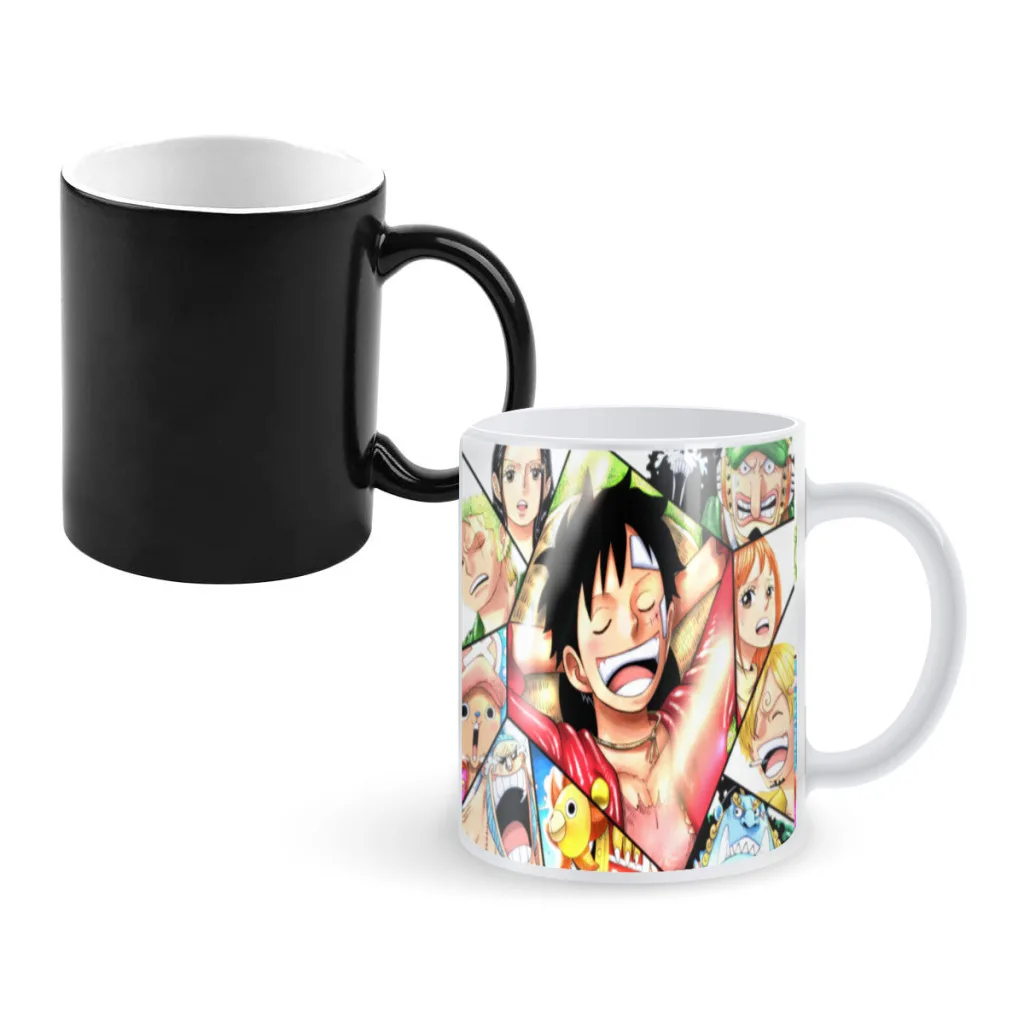 

One-piece-luffy- Vip 350ml One Piece Coffee Mugs And Mug Creative Color Change Tea Cup Ceramic Milk Cups Novelty Gifts