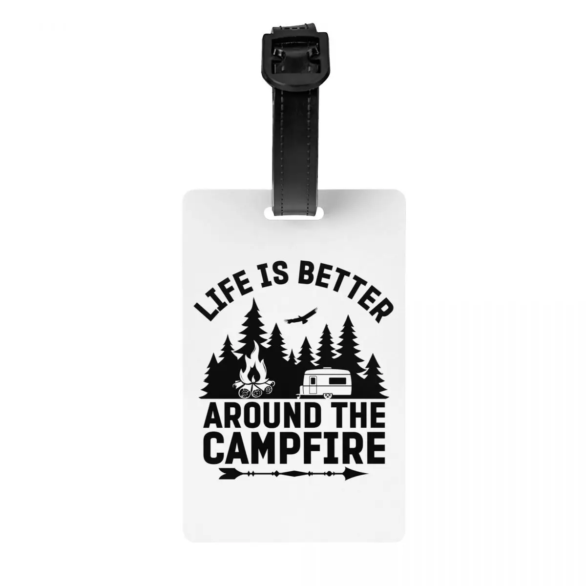 

Custom Mountain Adventure Camping Campers Life Is Better Luggage Tag With Name Card Privacy Cover ID Label Bag Suitcase