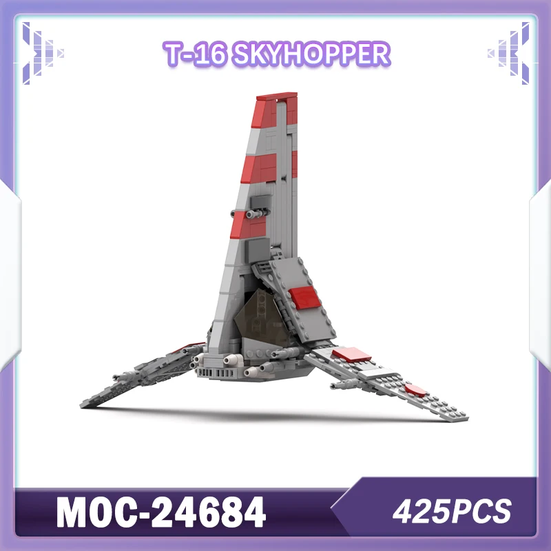 

T-16 Skyhopper 425 шт. MOC-24684 космическая война, строительный блок, модель, набор кирпичей, креативный детский взрослый DIY, новое украшение для рабочего стола, подарки