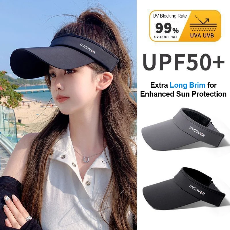 Sonnenblende Unisex UV-Schutz Paar-Sportmütze Golf Tennis Sommer Krempe Angeln Strand Wandern Radfahren Sonnenschutz Leerer Top-Hat