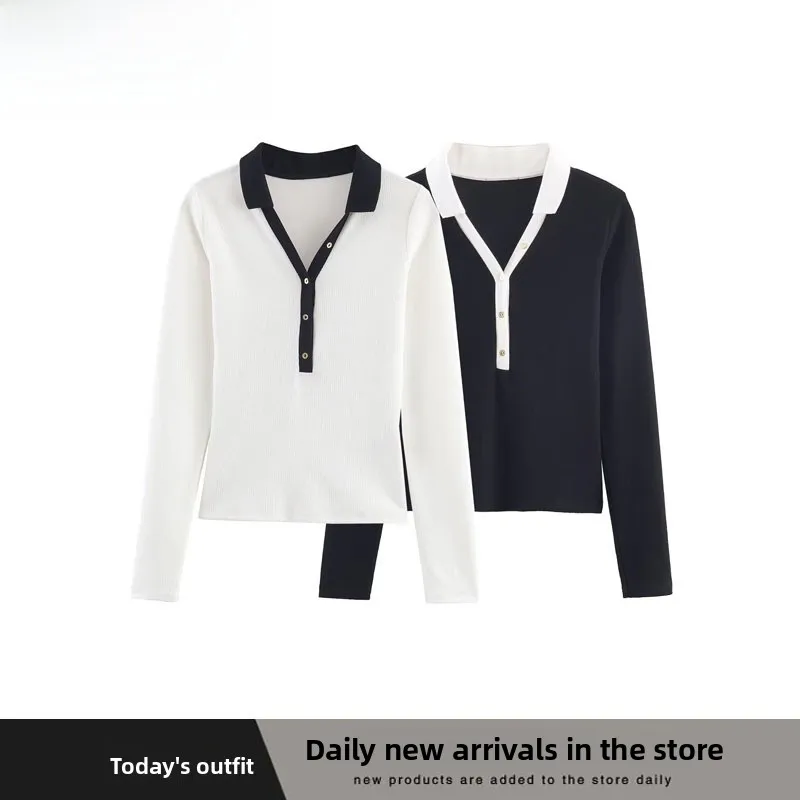 

Faionable двусторонний вязаный топ для женщин, новый осенне-зимний цвет Blo Street Sle, свободный крой, длинный дышащий свеч