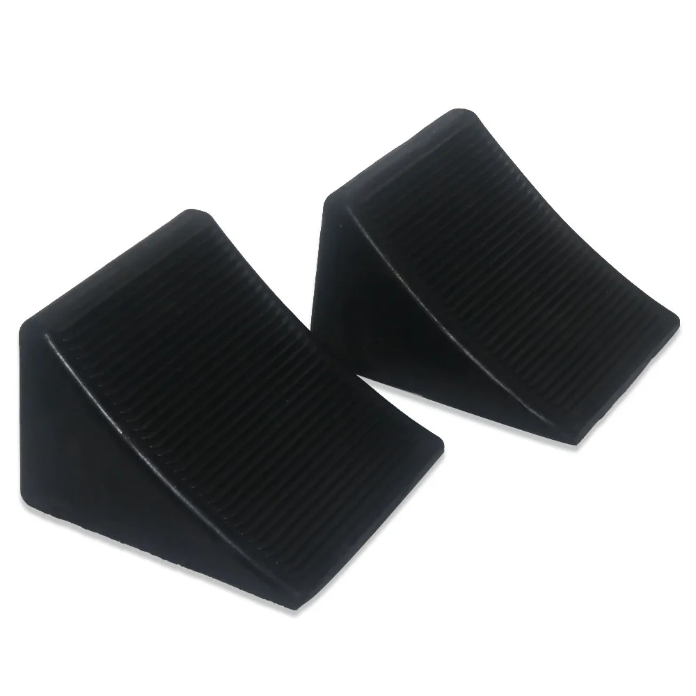 2Pc Portable wheel stopper Hollow rubber stop block Wheel anti slip rubber triangular block Anti slip car triangle pad Sedan SUV