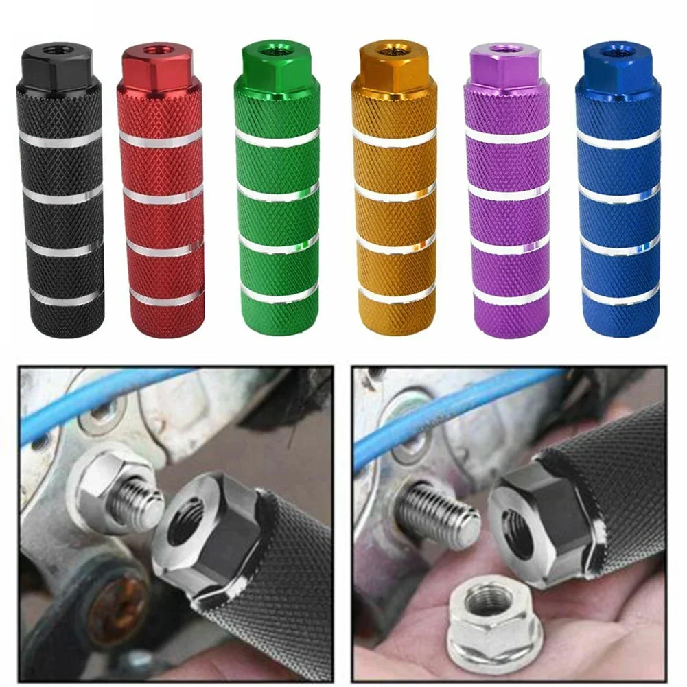 

1 пара велосипедных подножек из алюминиевого сплава, противоскользящие ножки для велосипеда BMX, подходят для 3 8-дюймовых осей, велосипедные подножки, противоскользящие подставки для ног