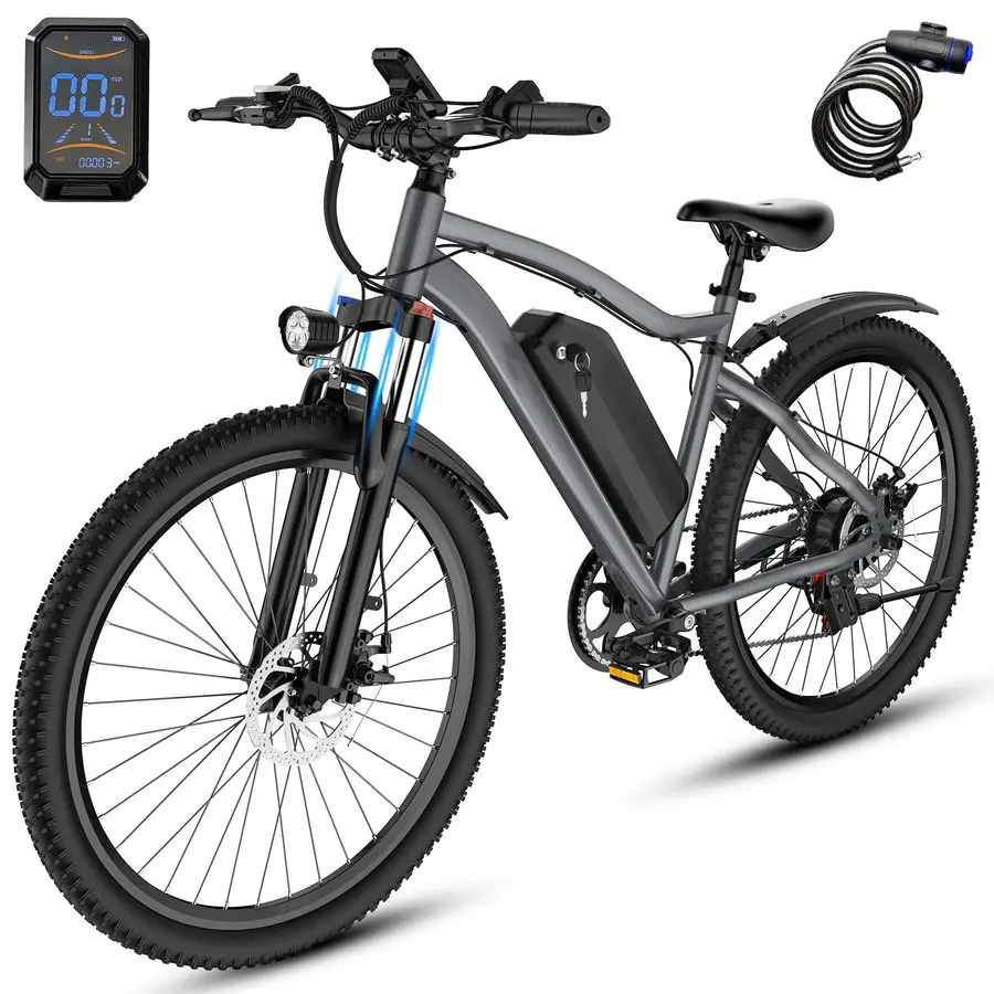 

Electric Bike for Adults, 26 Commuter Ebikes with 5Level Pedal Assist 7 Speed Gears, 25MPH, 720W Motor, 375Wh Battery Customized