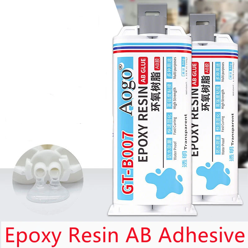 Pegamento de fundición transparente de secado rápido, adhesivo AB epoxi de alta resistencia, Gel impermeable para reparación de metales y plásticos, 50 ml/unid