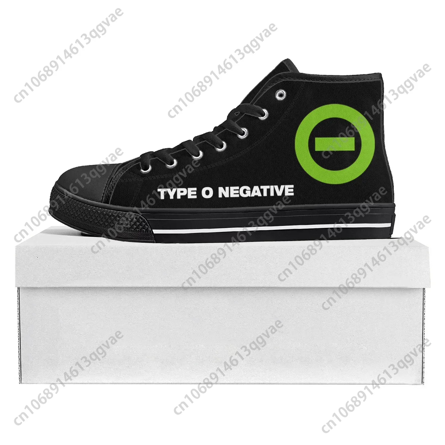 Type O Negative Metal Rock Band High Top High Quality Sneakers Mens Womens Teenager Canvas Sneaker Couple Shoe Custom Shoe Black