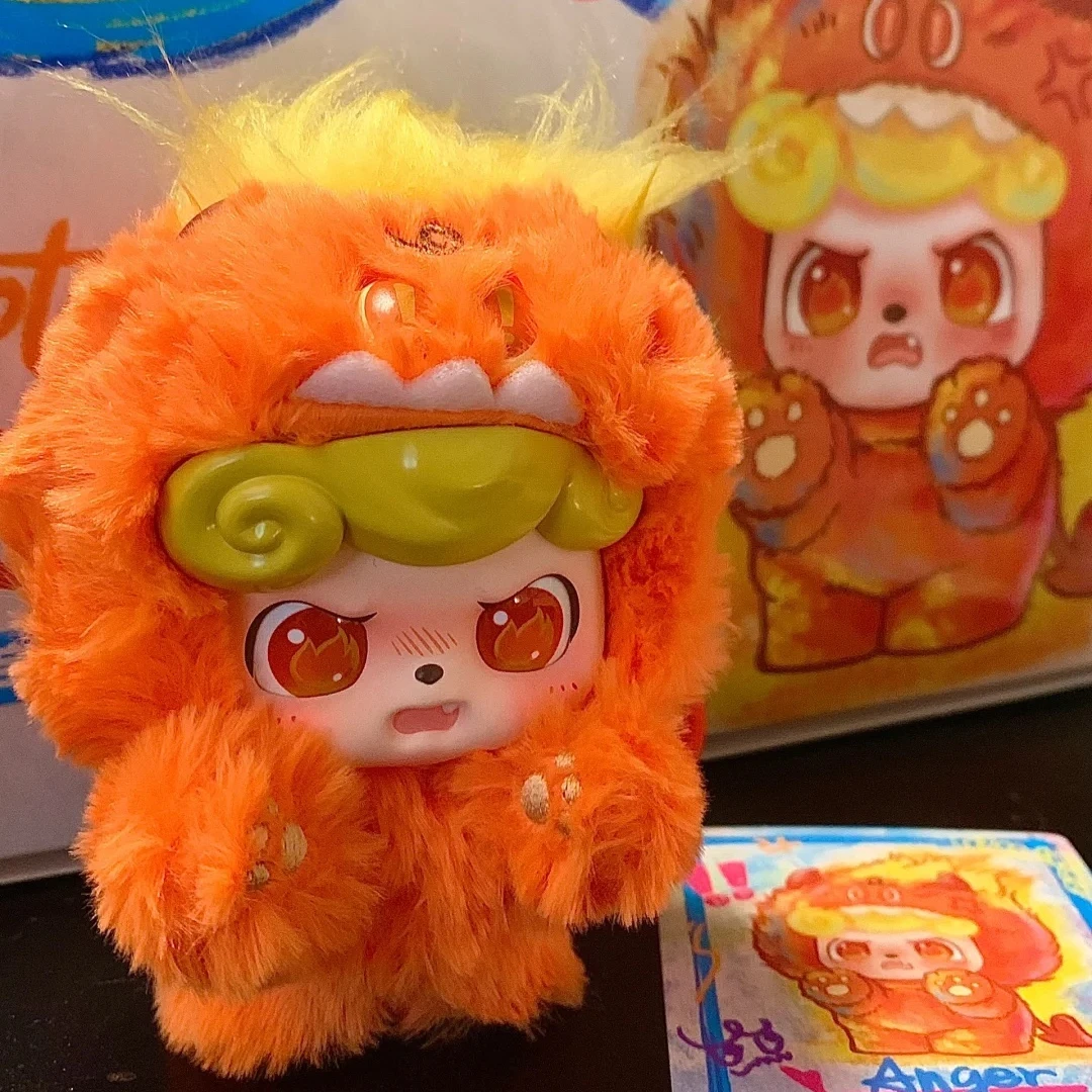 

Baby Emotional Hairy Monster Blind Boxes Series Cute Ornament Backpack Doll Pendant Keychain Mysterious Box festival Gift
