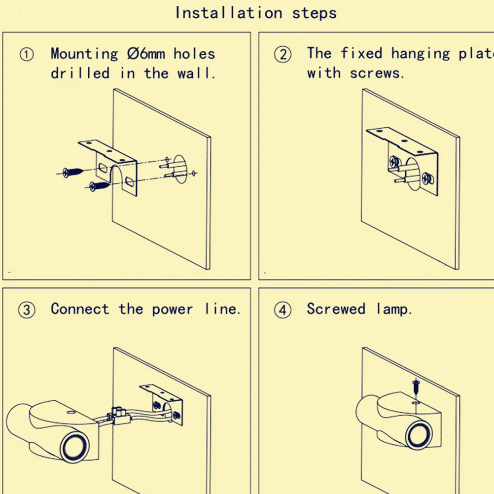 

360 Degree Rotatable Wall Lamp White Light Bedside Corridor Indoor Wall Light Mirror Makeup Creative Lighting Fixture