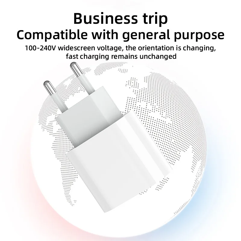 

For phonePD 20W USB Phone Charger Fast Charger for Phone Pad Samsung OnePlus Wall Quick Charge Adapter TypeC Cable EU/US Plug