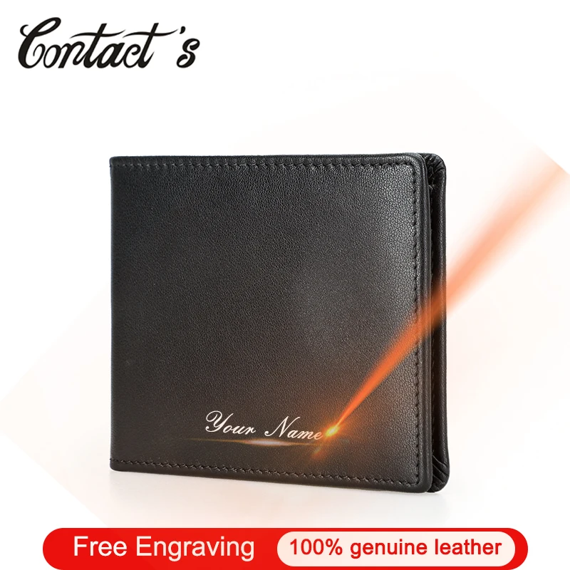 

Genuine Leather Small Wallet for Men Casual Card Holder Slim Wallets Bifold Simple Design Male Purse Luxury Money Bag